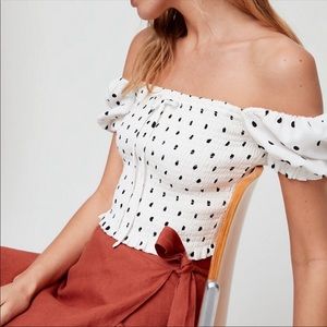 Wilfred Smocked Blouse in Black